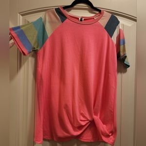 Glitzy Girlz Knot Front Tee